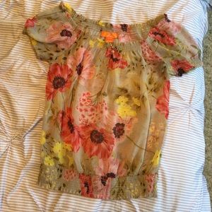 Sheer floral top